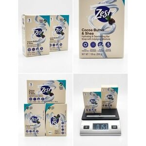 Zest Cocoa Butter & Shea Hydrating & Deodorizing Bar Soap 7.05 oz - Pack of 2